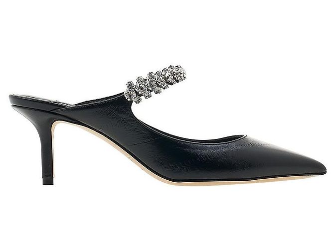 Jimmy Choo Mule con cinturino in cristallo da donna Nero - vista 2