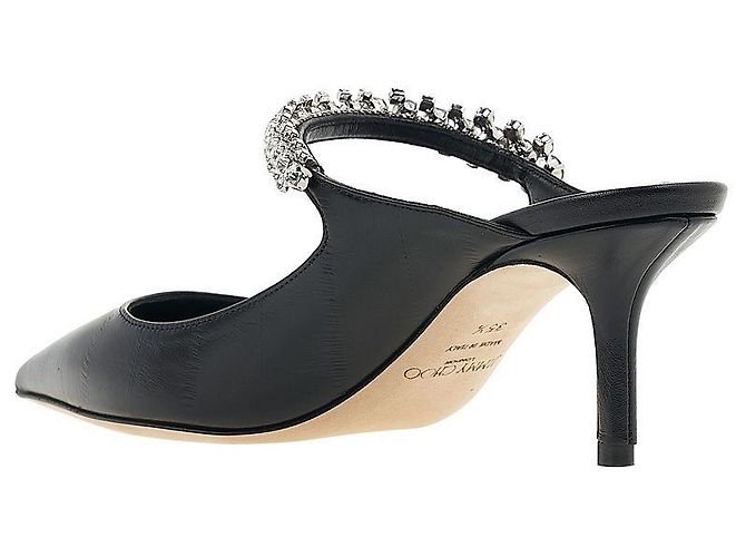 Jimmy Choo Mule con cinturino in cristallo da donna Nero - vista 3