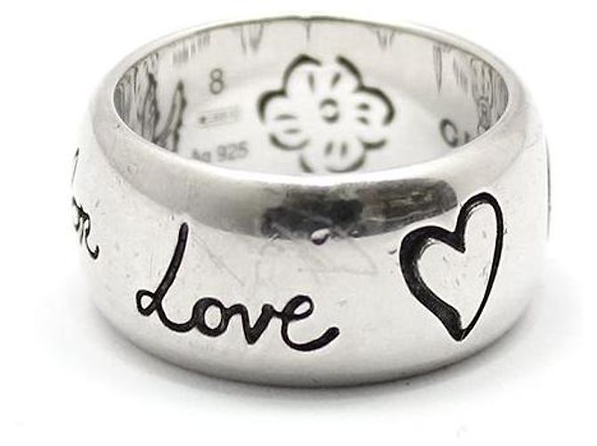 Gucci Anello Blind for Love in argento sterling - vista 4