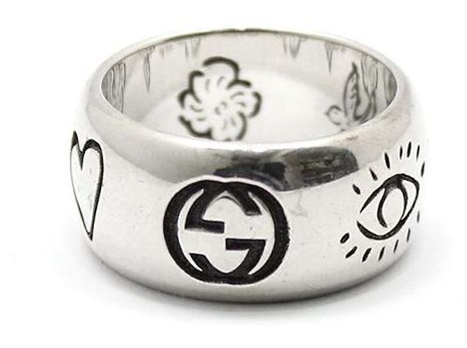 Gucci Anello Blind for Love in argento sterling - vista 5