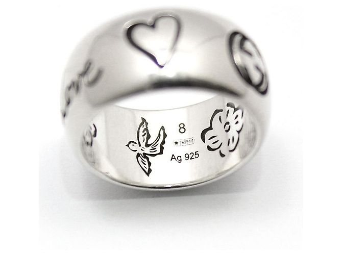 Gucci Anello Blind for Love in argento sterling - vista 6