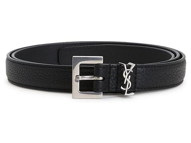 Saint Laurent Cintura Monogram da uomo Nero - vista 2
