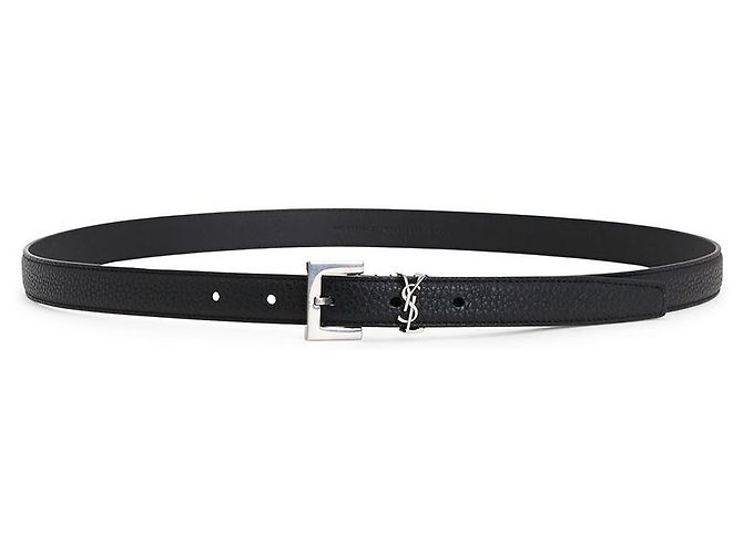 Saint Laurent Cintura Monogram da uomo Nero - vista 3