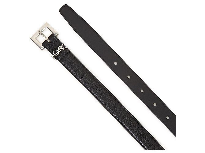 Saint Laurent Cintura Monogram da uomo Nero - vista 4