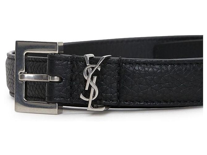 Saint Laurent Cintura Monogram da uomo Nero - vista 6