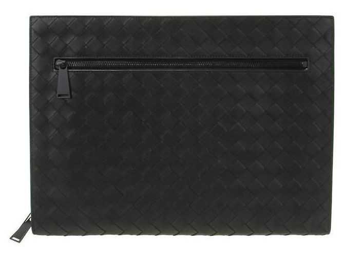 Bottega Veneta Clutch Intrecciato Nero - vista 3