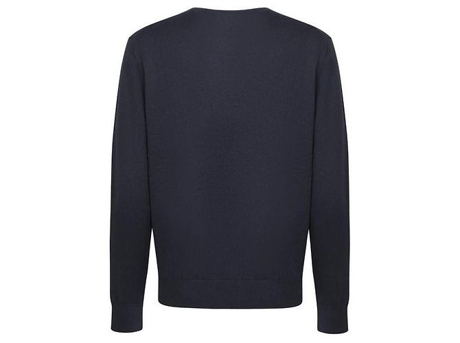 Ralph Lauren Tricô de algodão e cashmere com logotipo Pony Azul - vista 5