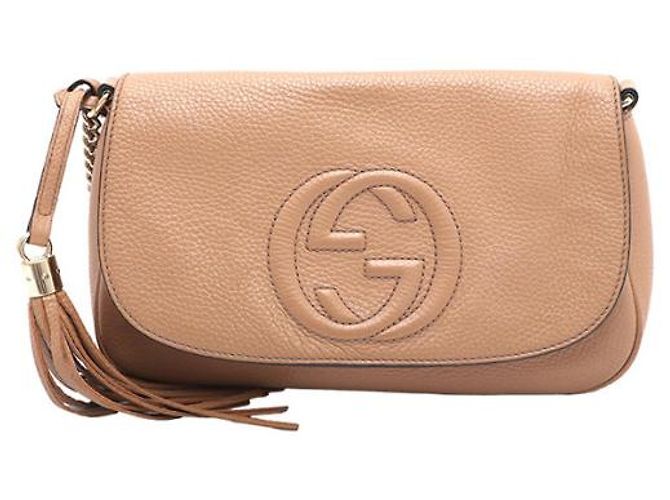 Gucci Borsa a Spalla e Borsa a Tracolla Soho Interlocking Gold Chain Marrone - vista 10