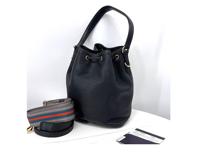 Prada Bolso Bucket Vitello Daino Crossbody Negro - vista 3