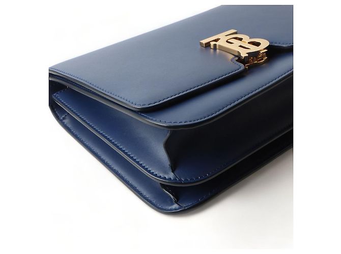 Burberry Leder TB Bag Medium Schultertasche mit Golddetails Blau - Ansicht 5