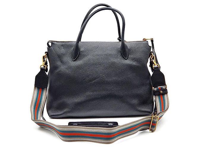 Prada Tote e borsa a tracolla in Vitello Daino con due tracolle Nero - vista 3