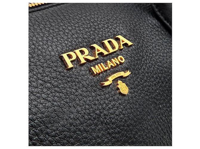 Prada Tote e borsa a tracolla in Vitello Daino con due tracolle Nero - vista 6