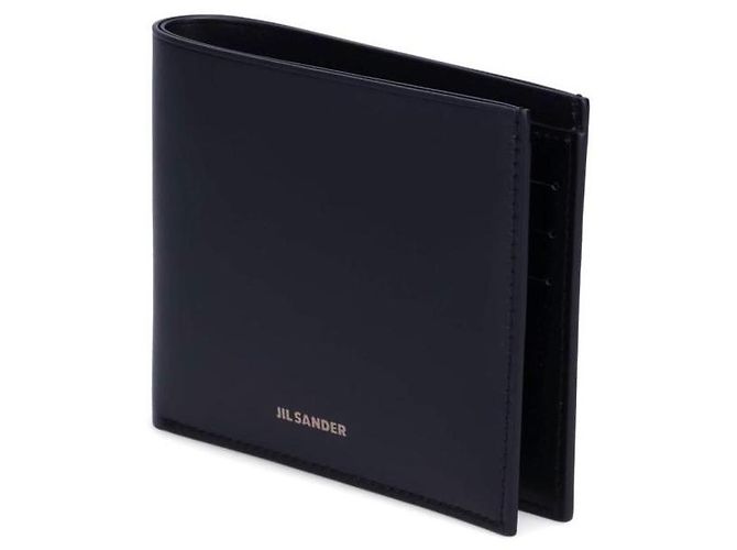 Portafoglio nero con taschino e logo Jil Sander - vista 13