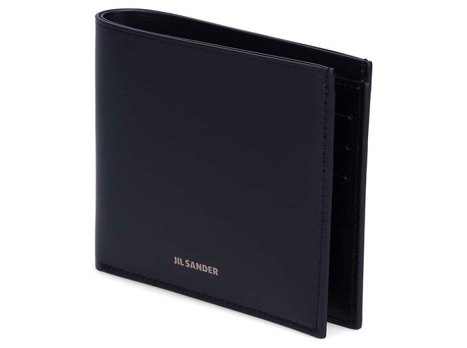 Portafoglio nero con taschino e logo Jil Sander - vista 5