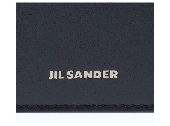 Portafoglio nero con taschino e logo Jil Sander - vista 7