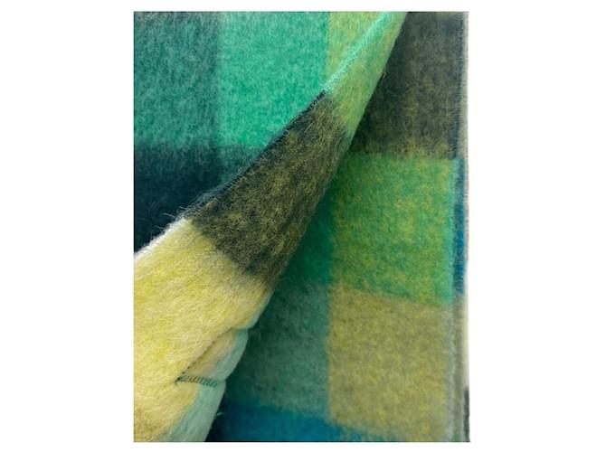 Sciarpa oversize in mohair a quadri Acne Studios Multicolore - vista 8