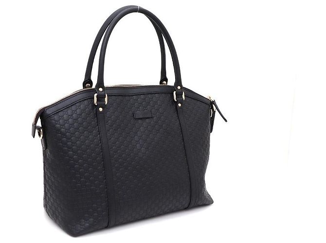Borsa Tote e Borsa a Spalla in Pelle Gucci GG Micro Guccissima Nero - vista 2