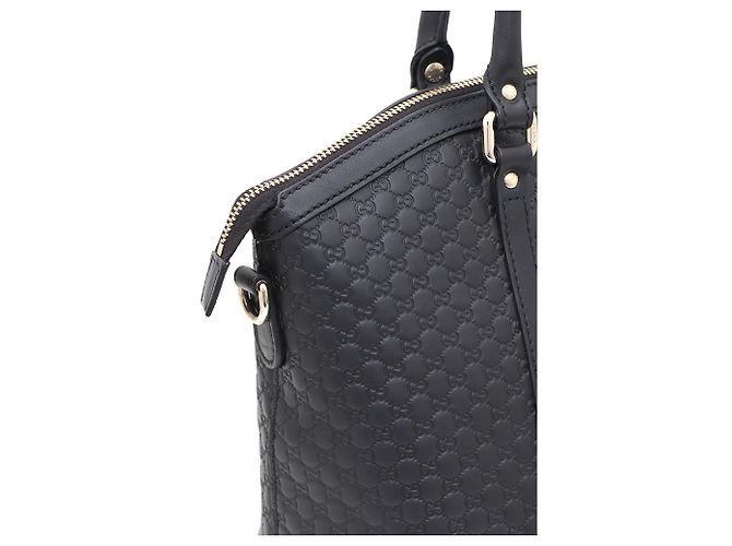 Borsa Tote e Borsa a Spalla in Pelle Gucci GG Micro Guccissima Nero - vista 5