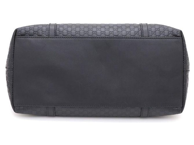 Borsa Tote e Borsa a Spalla in Pelle Gucci GG Micro Guccissima Nero - vista 7