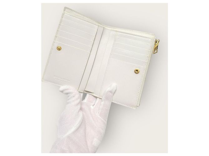 Bottega Veneta Tarjetero Cassette plegado chapado en oro blanco - vista 6