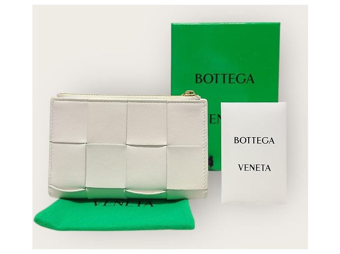 Bottega Veneta Tarjetero Cassette plegado chapado en oro blanco - vista 7