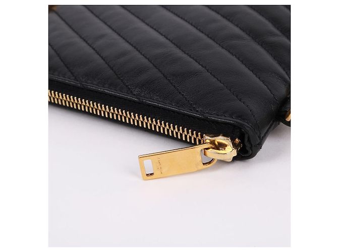 Saint Laurent Clutch Medium Matelassé Oro - vista 5