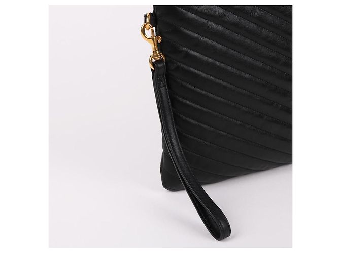 Saint Laurent Clutch Medium Matelassé Oro - vista 6