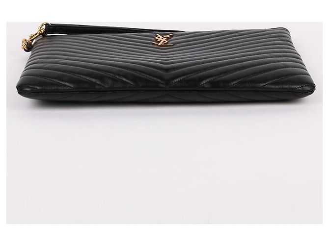 Saint Laurent Clutch Medium Matelassé Oro - vista 7