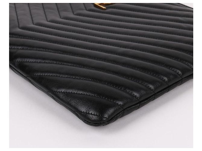 Saint Laurent Clutch Medium Matelassé Oro - vista 9