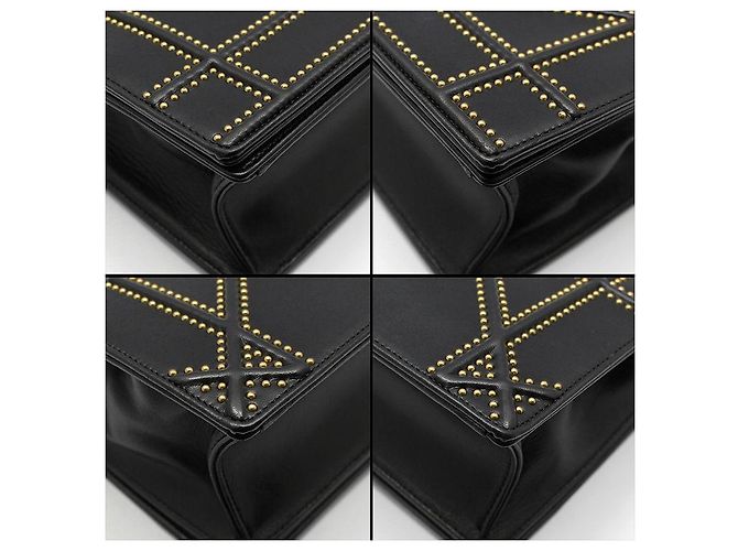 Bolso de hombro Diorama en piel de cordero negra Negro - vista 13