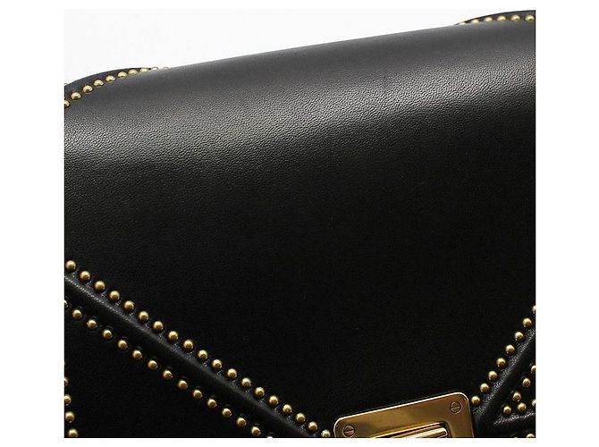 Bolso de hombro Diorama en piel de cordero negra Negro - vista 7