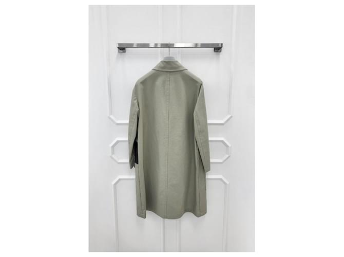 Hermès Mantel mit Lederpatch Braun - Ansicht 2
