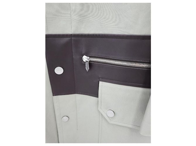 Hermès Mantel mit Lederpatch Braun - Ansicht 3