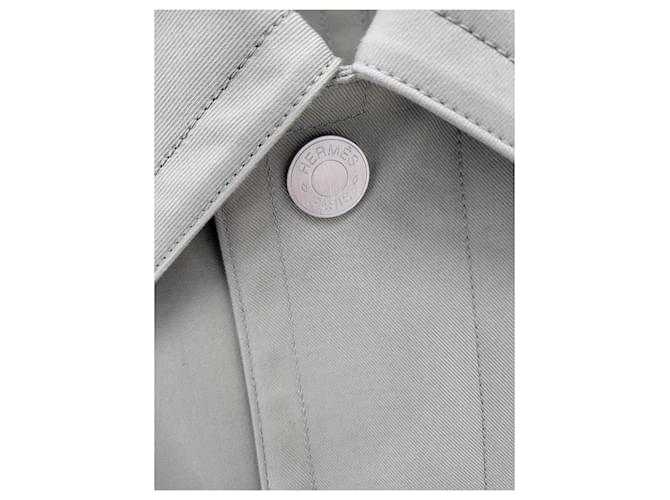 Hermès Mantel mit Lederpatch Braun - Ansicht 4