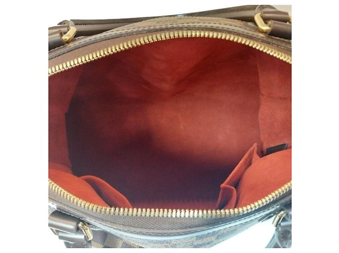 Louis Vuitton Borsa a Spalla Trevi in Tela Damier Ebene GM Marrone - vista 4