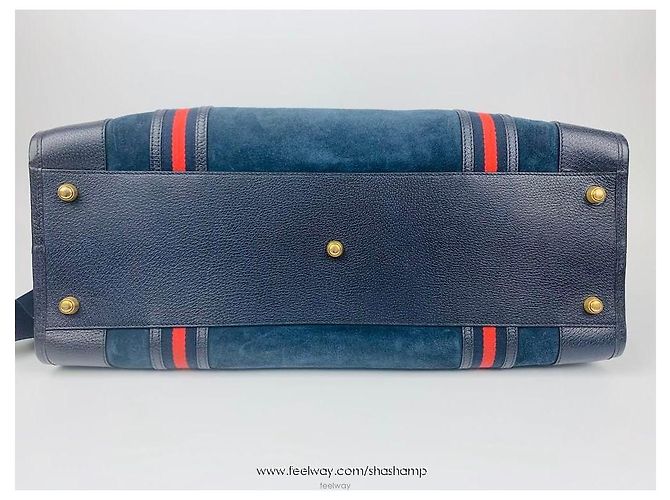 Gucci Borsa da viaggio in pelle scamosciata con icona teschio Multicolore - vista 4