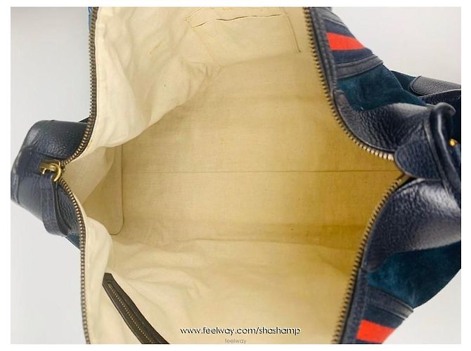 Gucci Borsa da viaggio in pelle scamosciata con icona teschio Multicolore - vista 5