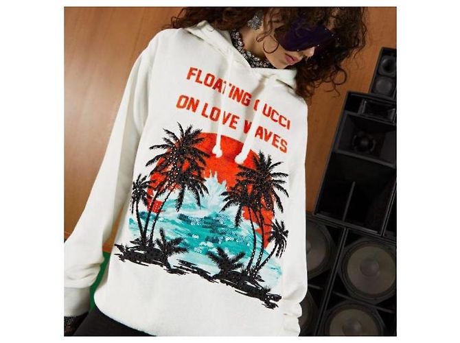 Gucci Kapuzenpullover mit Crystal Logo Stickerei XXS - Ansicht 8