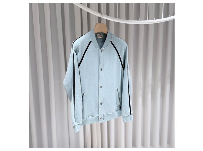 Hermès Giacca Varsity in cotone Blu - vista 3