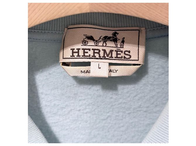 Hermès Giacca Varsity in cotone Blu - vista 4