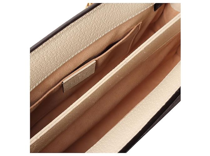 Gucci Borsa a tracolla GG Supreme Ophidia con catena Arancione - vista 6