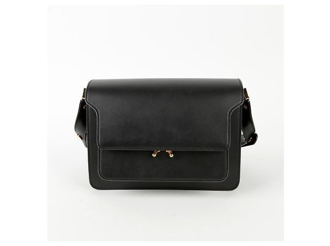 Marni Bolsa de ombro e transversal em couro preto, tamanho Medium - vista 2