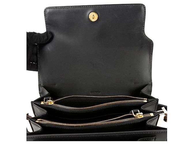 Marni Bolsa de ombro e transversal em couro preto, tamanho Medium - vista 8
