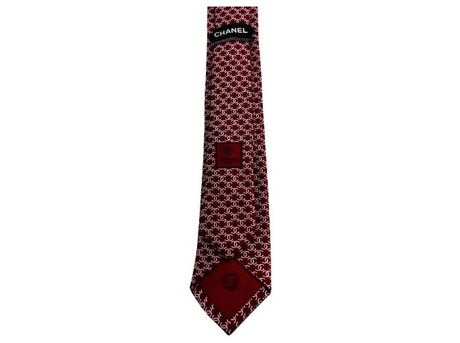 Chanel Klassische Seidenkrawatte Rot - Ansicht 2