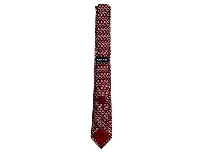 Chanel Klassische Seidenkrawatte Rot - Ansicht 4
