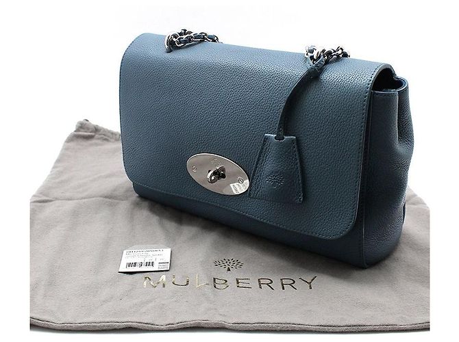 Mulberry Blaue Lily Leder Schultertasche Crossbody Bag, Größe Medium, Silber - Ansicht 2