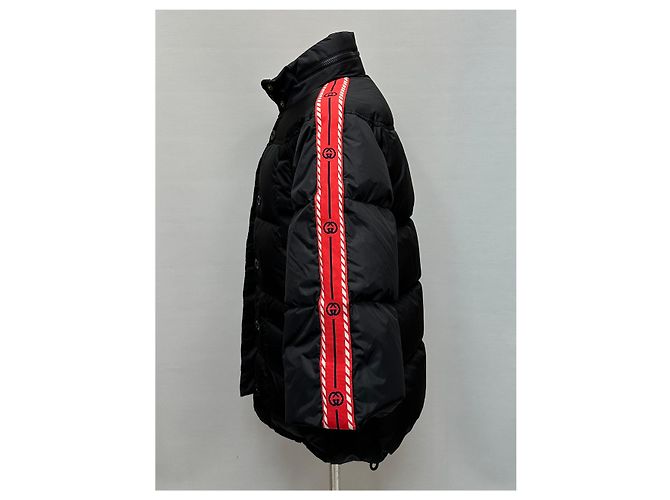 Gucci Interlocking GG Panel Women's Goose Down Jacket Silvery - view 3
