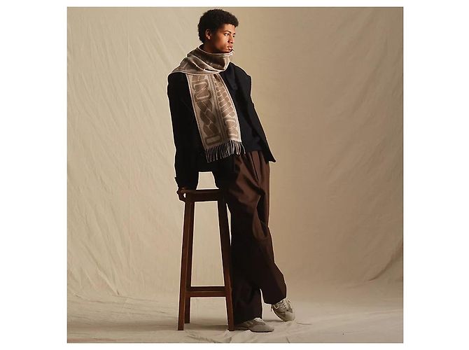 Hermès Pañuelo Clic C'est Noue Marron Glacé Naranja - vista 3