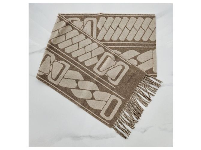 Hermès Pañuelo Clic C'est Noue Marron Glacé Naranja - vista 6