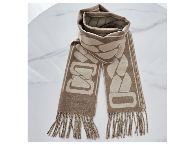 Hermès Pañuelo Clic C'est Noue Marron Glacé Naranja - vista 7